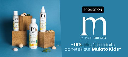 -15% pour l'achat de 2 produits de la gamme Enfant Patrice Mulato*.