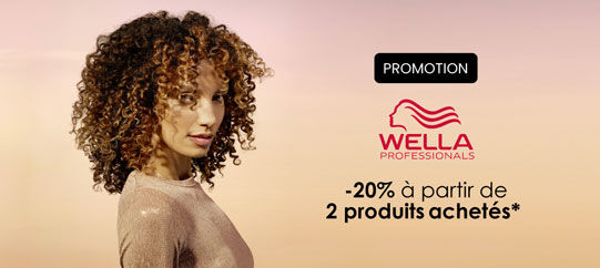 20% de remise dès 2 achetés parmi une sélection de produits Wella Professionals*.