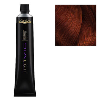 Coloration ton sur ton acide DIAlight 6.46 blond foncé cuivré rouge