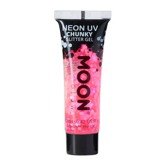 Gel néon à grosses paillettes Moon Glow rose vif