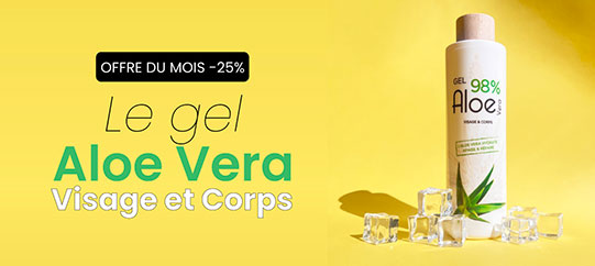 Offre du mois : -25% sur le gel Aloe Vera visage et corps Soteix*.