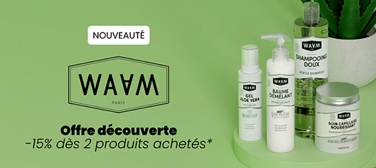 Waam Cosmetics : -15% dès 2 produits achetés*.