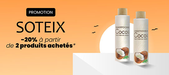 Soteix -20% dès 2 produits de la gamme Coco Soteix achetés.