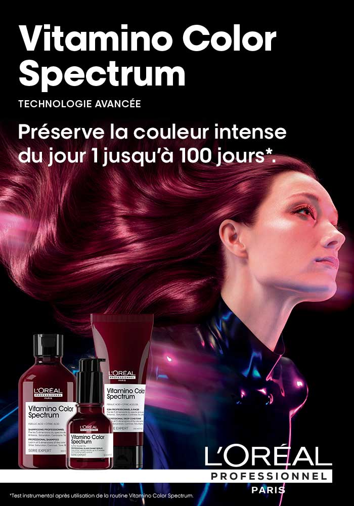 Une couleur parfaite pendant 100 jours avec Vitamino Color Spectrum par L'Oréal Professionnel.